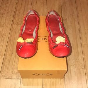 Tod’s Ballerina Dee with Ties Flats Size 6